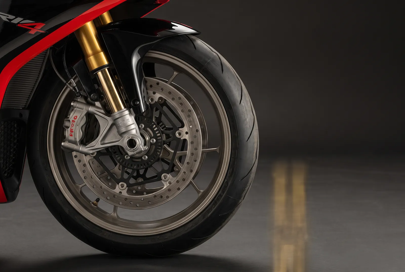 Detail van een Aprilia